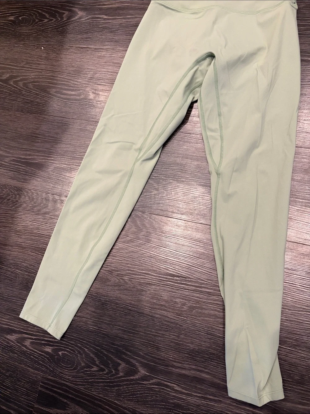 Light Green High-Rise Leggings with Strappy Crop Tank